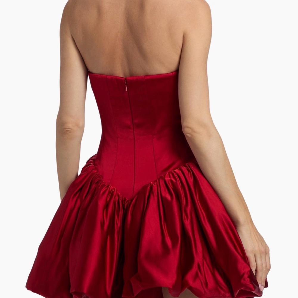 AMUR Strapless Red Cocktail Dress - Picture 4 of 6